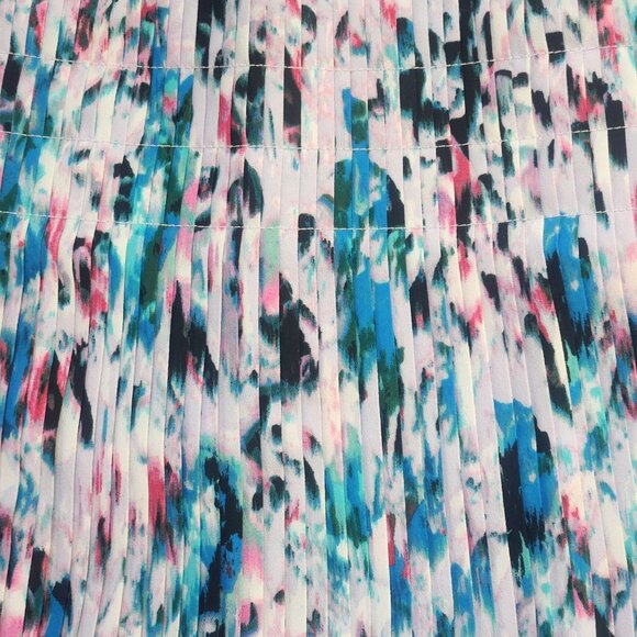 J. Crew Tier Pleated Skirt Size 8 Watercolor Mini A-line - Picture 4 of 11